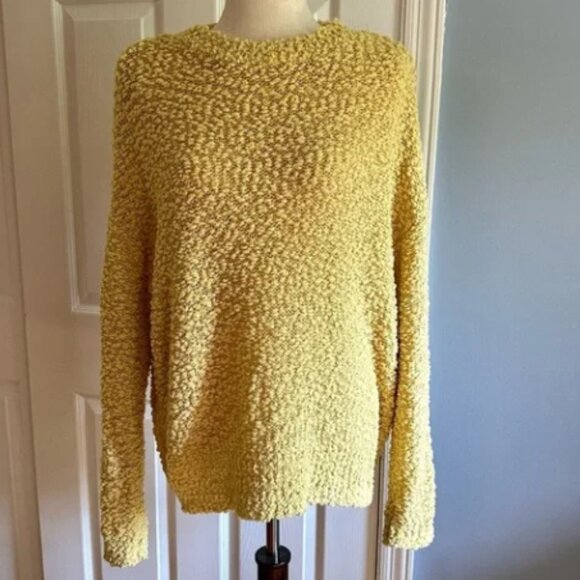 Cherish Yellow Popcorn Sweater Size Small Oversized Fit - Picture 1 of 5